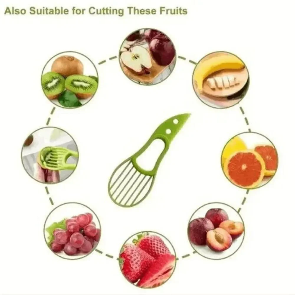 Multifunctional 3-in-1 Avocado Slicer, Outdoor Home Kitchen Accessories